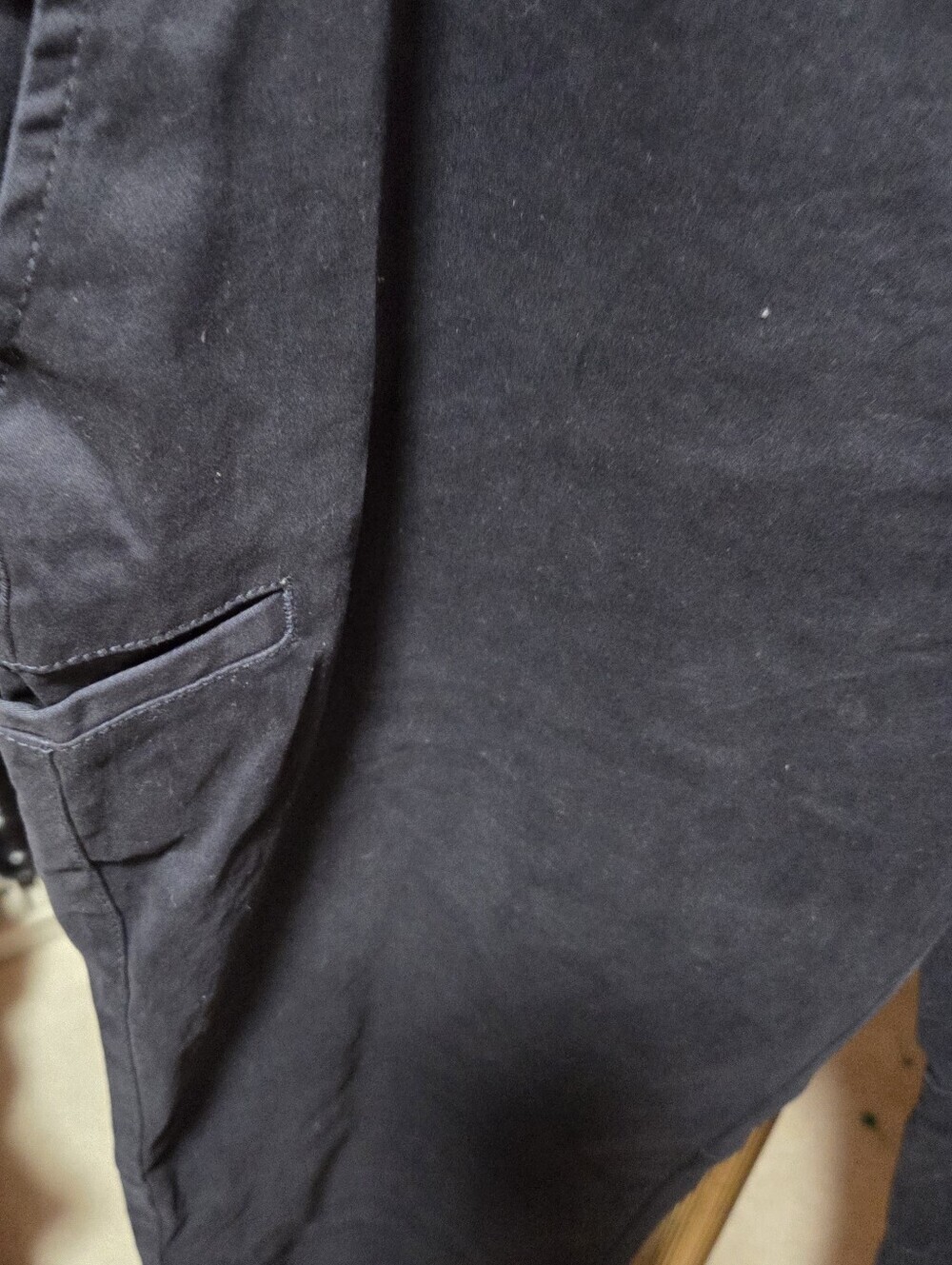 BYLT Stretch Chino Pants Mens Navy Blue Trouser Stretch Golf Casual 36x30 New! - Picture 3 of 6